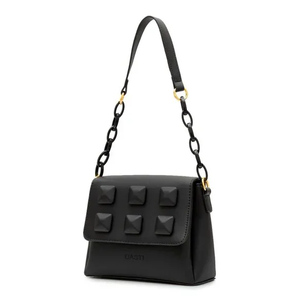 DASTI Studded Crossbody Handbag Black – Medium Size Purse + Yellow Option - Picture 9 of 9